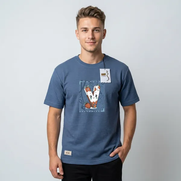 Skizzen_Exclusive_Dog_Print_Blue_T-Shirt_For_Kids