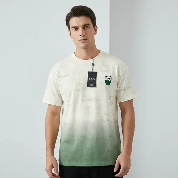 Snoopy_Dip-Dye_Graphic_T-Shirt_-_Cream_To_Green_Ombre