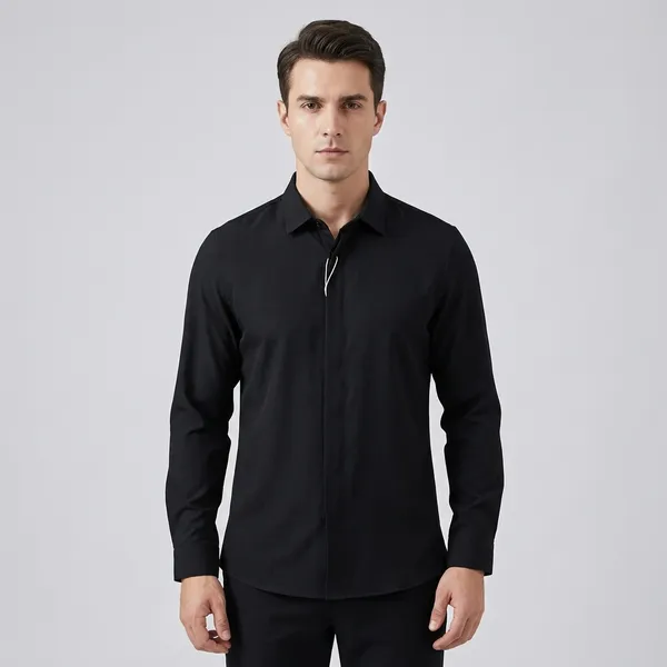 Men's_Classic_Black_Full-Sleeve_Semi_Formal_And_Formal_Shirt
