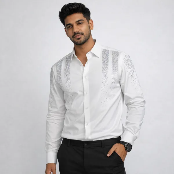 Men's_White_With_Rhinestone_Embellishments_Party_Wear_Shirt