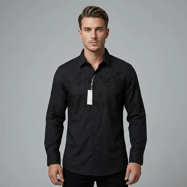 Men's_Black_With_Embroidered_Detailing_Party_Wear_Shirt