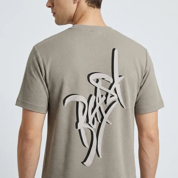 Olive_Green_Graphic_Print_Crew_Neck_T-Shirt_With_Vix_Branding