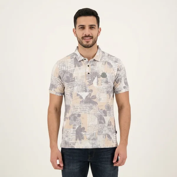 Men's_Vintage_Abstract_Print_Polo_Shirt_-_Grey_And_Beige