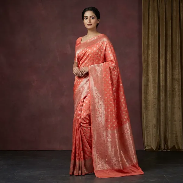 Baby_Pink_Khaddi_Buti_Georgette_Silk_Saree_Boldly_Combines_Traditional_Craftsmanship_With_Provocative_Elegance