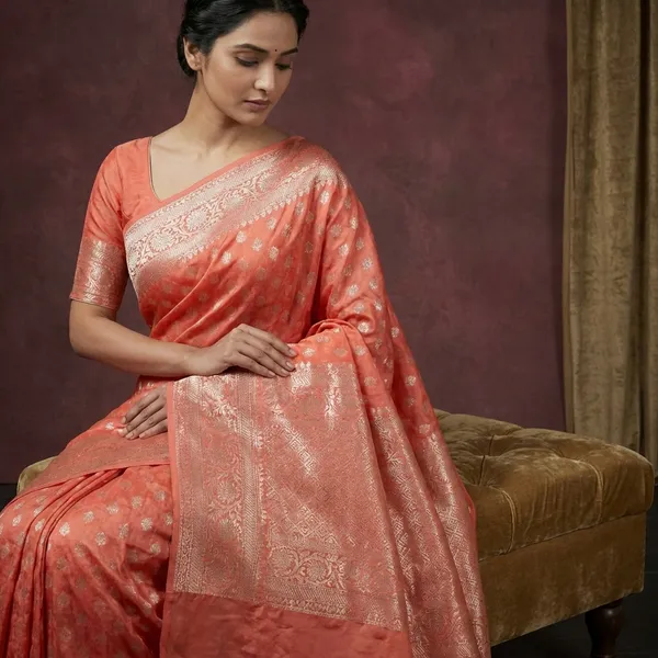 Baby_Pink_Khaddi_Buti_Georgette_Silk_Saree_Boldly_Combines_Traditional_Craftsmanship_With_Provocative_Elegance
