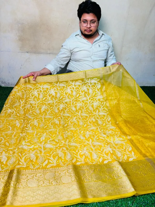 Organza_Silk_Chikan_Kari_Work_Banarasi_Saree