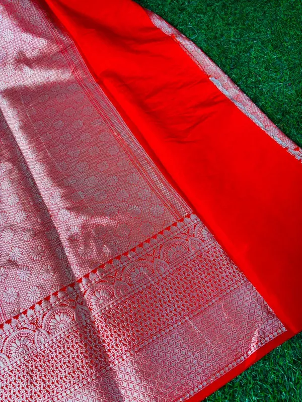 Banarasi_Chinia_Silk_Saree_With_Zari_Work_-_Vibrant_Red