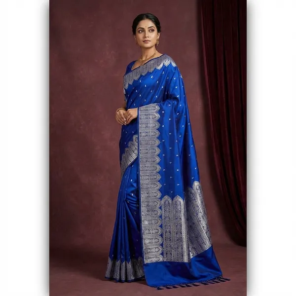 Royal_Blue_Breathable_Mashru_Katan_Silk_Heritage_Weave_Banarasi_Saree