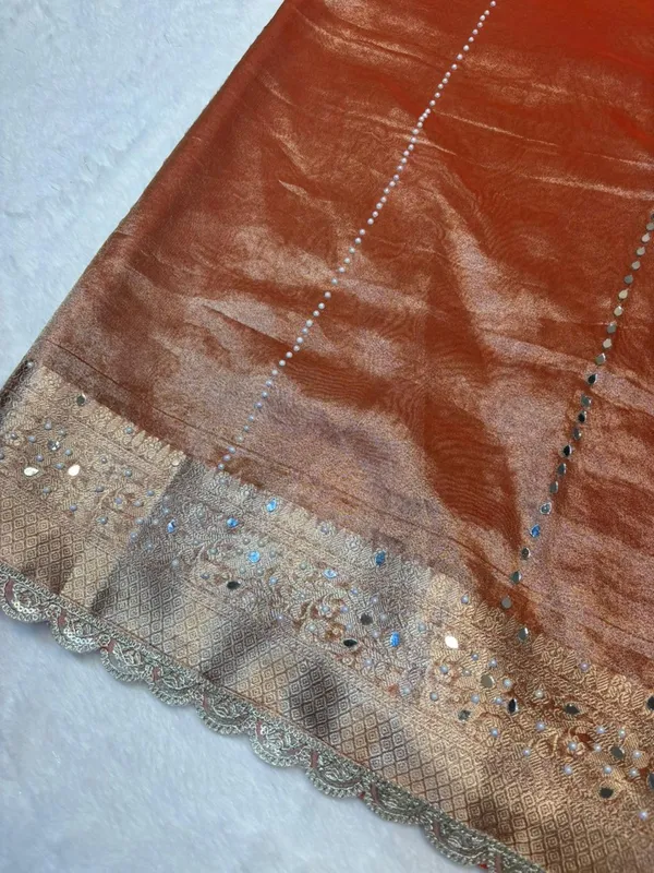 PEACK__KORA_TISSUE_MIRROR_WORK_BANARASI_SAREE