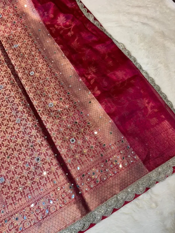 PINK__KORA_TISSUE_MIRROR_WORK_BANARASI_SAREE