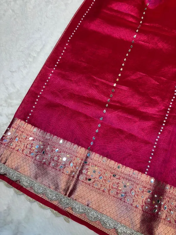PINK__KORA_TISSUE_MIRROR_WORK_BANARASI_SAREE