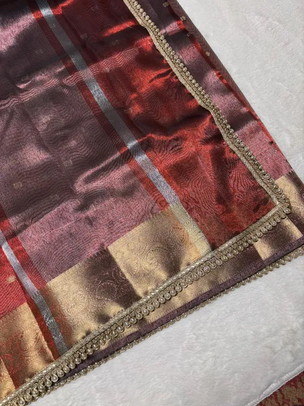 MATALLIC_RED_TISSUE_SILK_SAREE_WITH_HEAVY_JARKAN_LACE_WORK