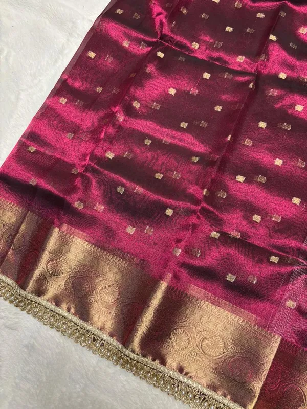 MATALLIC_MEHROOM_TISSUE_SILK_SAREE_WITH_HEAVY_JARKAN_LACE_WORK