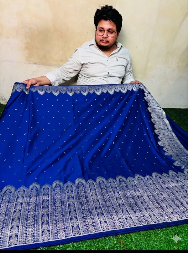 Royal_Blue_Breathable_Mashru_Katan_Silk_Heritage_Weave_Banarasi_Saree