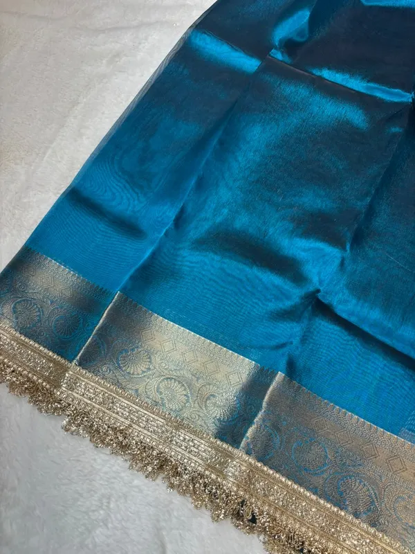 SKY_BLUE_COLOUR_LACE_WORK_BANARASI_TISSUE_SILK_SAREE