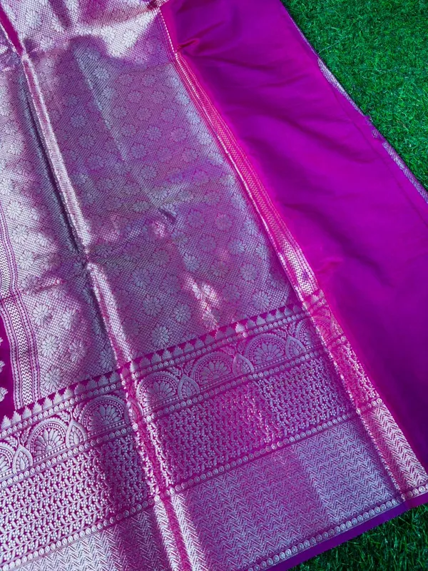 Rama_Pink_Banarasi_Chinia_Silk_Saree_With_Zari_Work