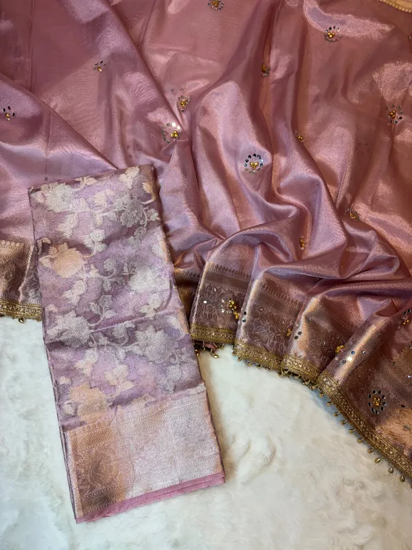 Rose_pink_KORA_TISSUE_ghunghroo_and_MIRROR_WORK_BANARASI_SAREE