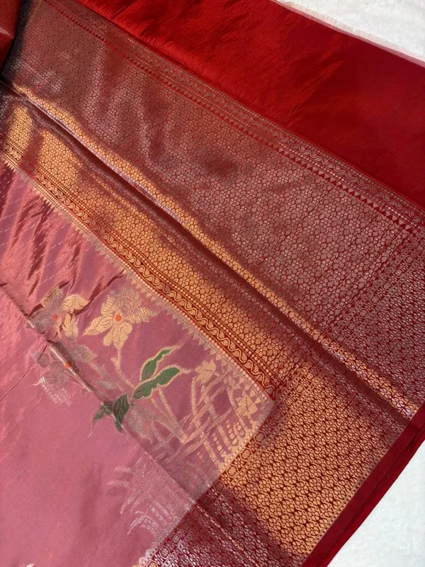 KATAN_SILK_FLORAL_EMBOSSED_MEENAKARI_BANARASI_SAREE