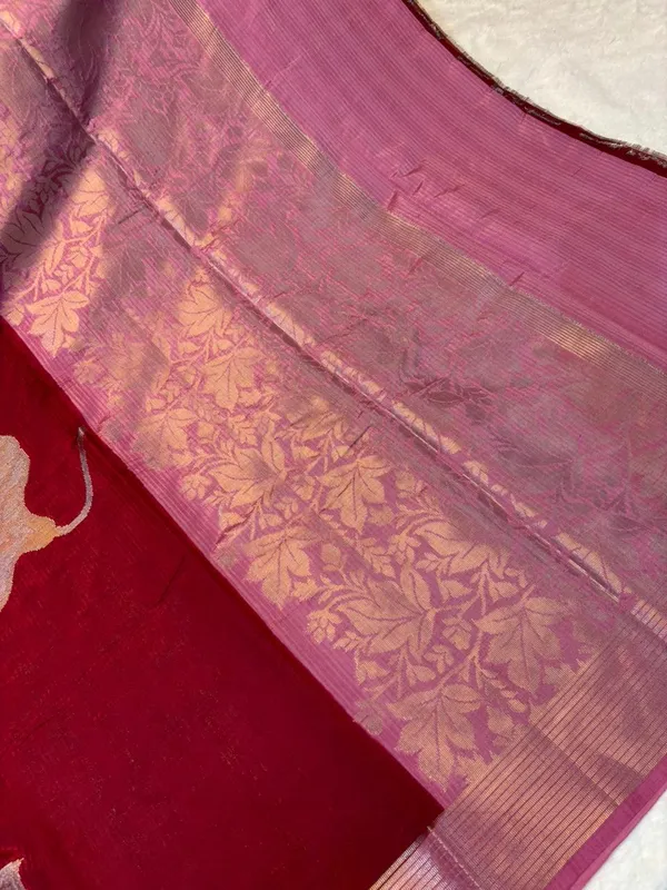 KATAN_SILK_FLORAL_EMBOSSED_MEENAKARI_BANARASI_SAREE