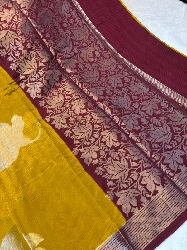 KATAN_SILK_FLORAL_EMBOSSED_MEENAKARI_BANARASI_SAREE