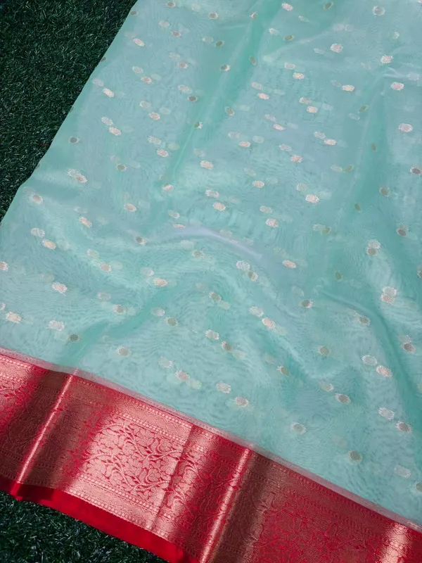 Sea_Green_Banarasi_Silk_Saree_With_Gold_Zari_Border