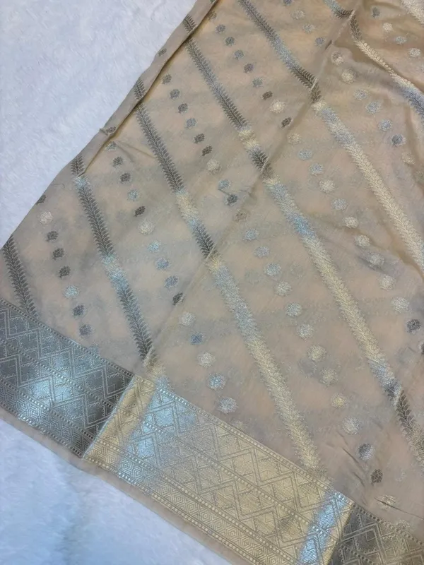 banarasi_cotton_saree_with_classic_banarasi_pallu_and_blousre._With_single_colour