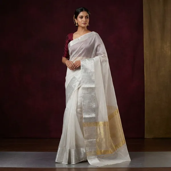 Traditional_Kota_Tissue_Silk_Saree_With_Silver_Zari_Border