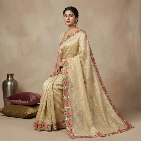 Beige_Embroidered_Floral_Dupatta_With_Pink_And_White_Flowers