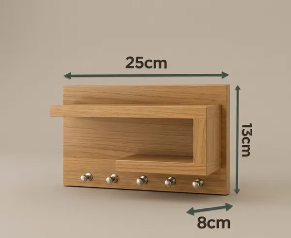 Wooden_Wall_Mounted_Key_Holder_With_Storage_Shelf