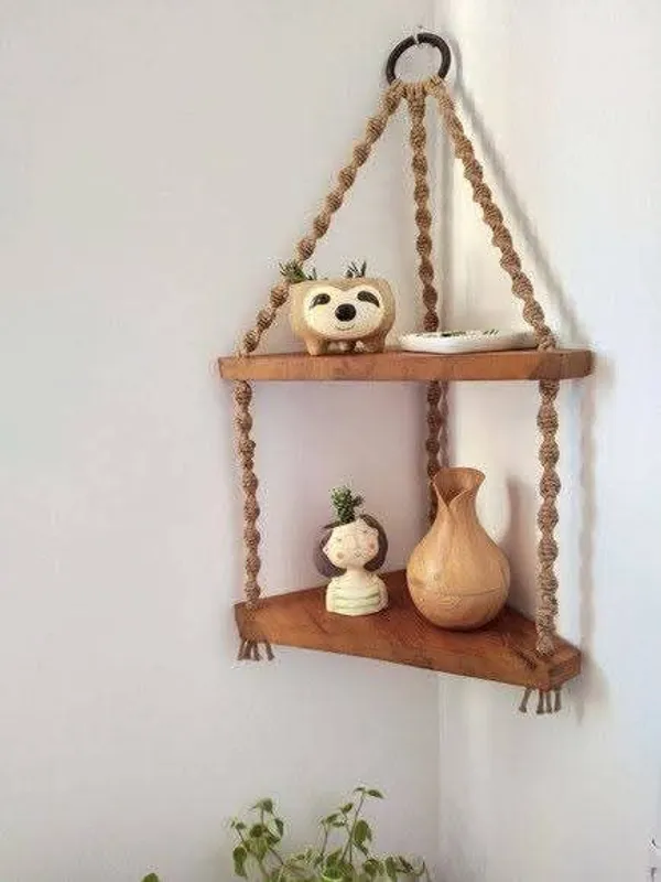 Two_Tier_Hanging_Corner_Wall_Organizer_Shelf_With_Rope