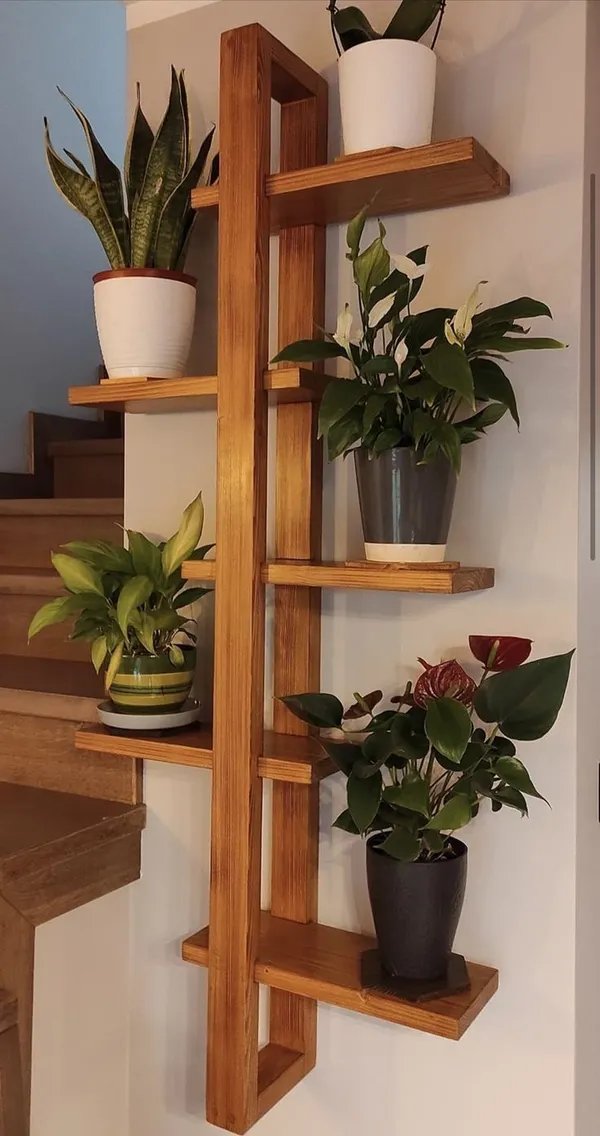 Wooden_Wall_Mounted_Plant_Stand_With_Multiple_Shelves