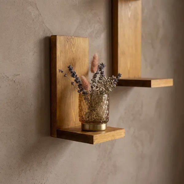 Wooden_Wall_Shelf_Set_With_Decorative_Vases_Set_Of_2