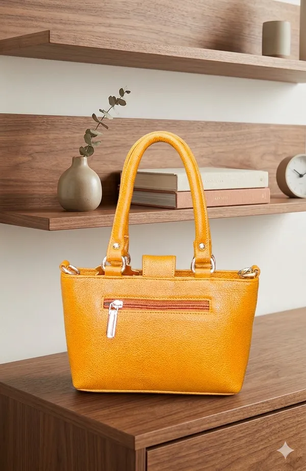 Vibrant_Yellow_Structured_Leather_Tote_Bag_With_Detachable_Strap