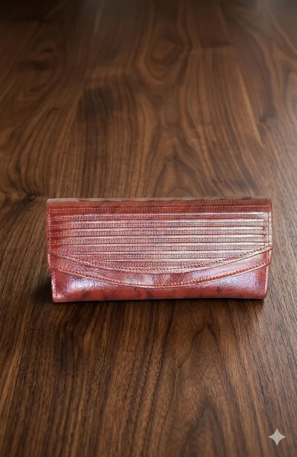 Genuine_Leather_Slim_Wallet_For_Women_-_Maroon/Burgundy