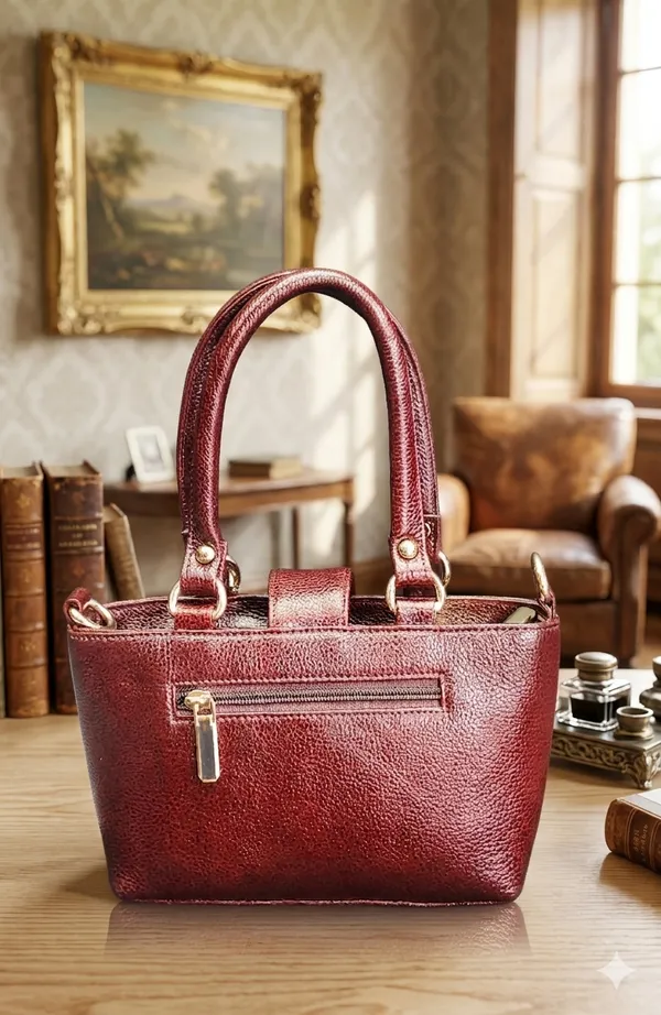 Elegant_Burgundy_Leather_Handbag_With_Gold_Hardware