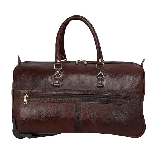 Top_Grain_Leather_Duffle_Trolley_Bag_23_Inch_Cabin_Size_Softsided_L_58_X_H_36_X_W_26_5_Cm_Weight_2_Kgs_2_Wheel_Telescope_Handle