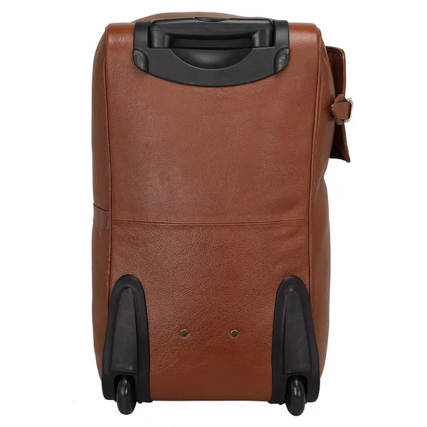 Top_Grain_Leather_Duffle_Trolley_Bag_23_Inch_Cabin_Size_Softsided_L_58_X_H_36_X_W_26_5_Cm_Weight_2_Kgs_2_Wheel_Telescope_Handle