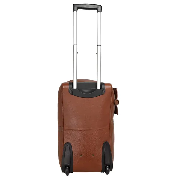 Top_Grain_Leather_Duffle_Trolley_Bag_23_Inch_Cabin_Size_Softsided_L_58_X_H_36_X_W_26_5_Cm_Weight_2_Kgs_2_Wheel_Telescope_Handle