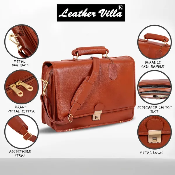 Top_Grain_Leather_Laptop_Shoulder_Messenger_16_Inch_Bag_For_Men_Office_Use_Laptop_Compartment_Size_L16_X_H_12_X_W_6_5_26_Liters_Capacity_Weight_1500_Gram