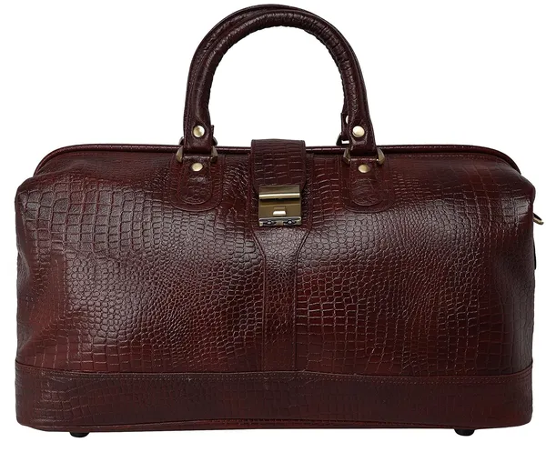Leather_Duffle_Bags_For_Travel_Bag_Cabin_Size_Leather_Duffel_26_Liters_Capacity_Dimensions_L_21_X_H_14_5_X_W_10_Inches_Duffel_Bag_Croco_Brown