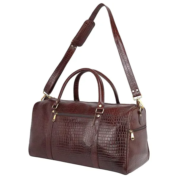 Leather_Duffle_Bags_For_Travel_Bag_Cabin_Size_Leather_Duffel_26_Liters_Capacity_Dimensions_L_20_X_H_14_5_X_W_10_Inches_Duffel_Bag_Croco_Brown