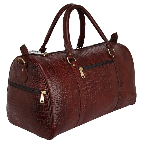 Leather_Duffle_Bags_For_Travel_Bag_Cabin_Size_Leather_Duffel_26_Liters_Capacity_Dimensions_L_20_X_H_14_5_X_W_10_Inches_Duffel_Bag_Croco_Brown