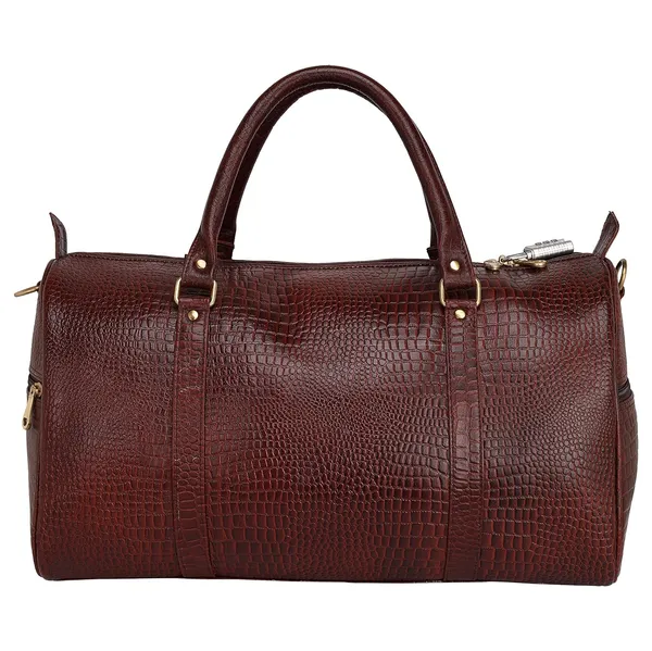 Leather_Duffle_Bags_For_Travel_Bag_Cabin_Size_Leather_Duffel_26_Liters_Capacity_Dimensions_L_20_X_H_14_5_X_W_10_Inches_Duffel_Bag_Croco_Brown