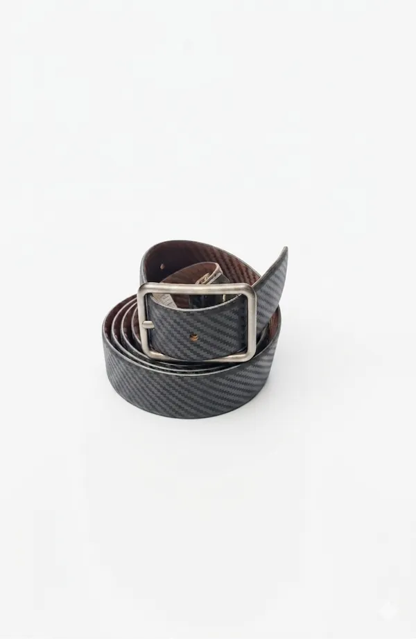 Carbon_Fiber_Textured_Belt_With_Rectangular_Metal_Buckle
