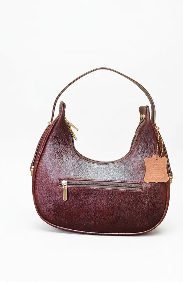 Premium_Burgundy_Crescent_Hobo_Bag_With_Signature_Tree_Logo