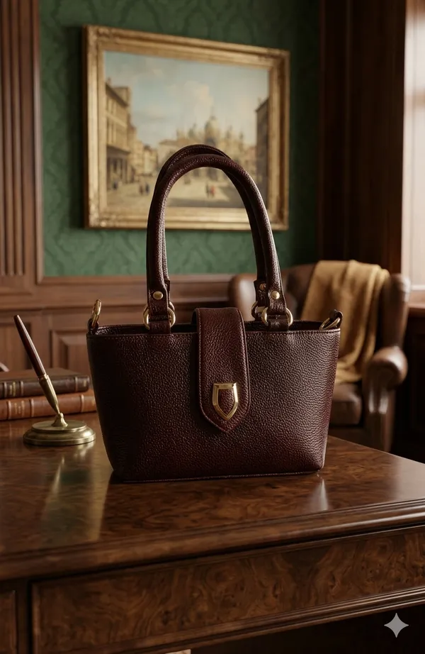 Classic_Brown_Leather_Handbag_With_Shield_Emblem