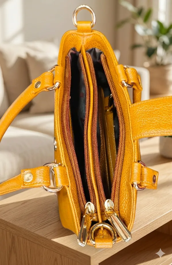 Vibrant_Yellow_Structured_Leather_Tote_Bag_With_Detachable_Strap