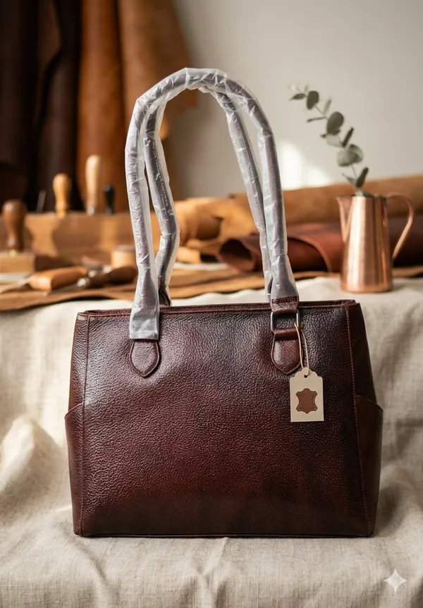 Leather_Works_Tan_Structured_Tote_Bag_With_Double_Handles