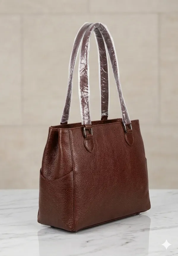 Leather_Works_Tan_Structured_Tote_Bag_With_Double_Handles
