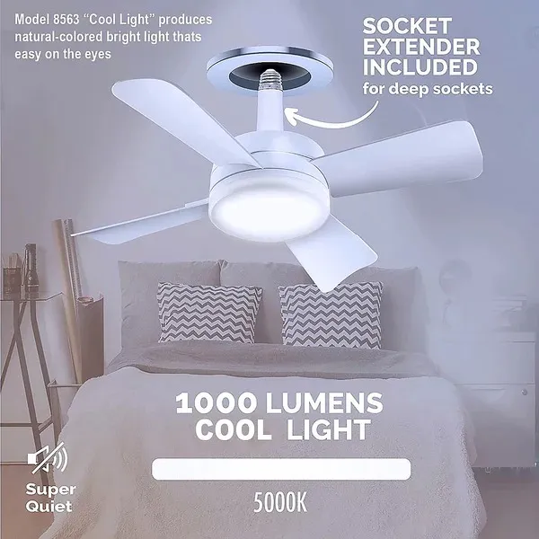Socket_Fan_Light_-_1000_Lumens_Cool_White_Led_Ceiling_Fan_With_Remote_Control